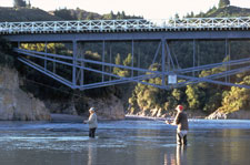 Fishing Rakaia Gorge Bridge - Ashburton District Tourism